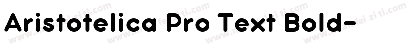 Aristotelica Pro Text Bold字体转换